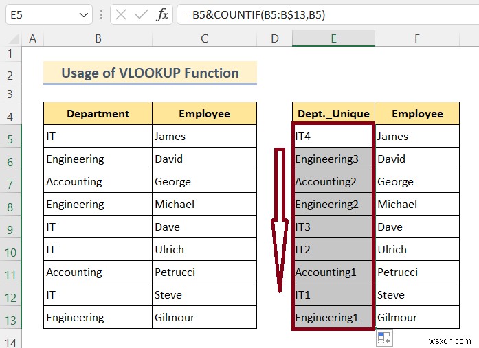 VLOOKUP कैसे करें और Excel में एकाधिक मान कैसे लौटाएं (8 तरीके)