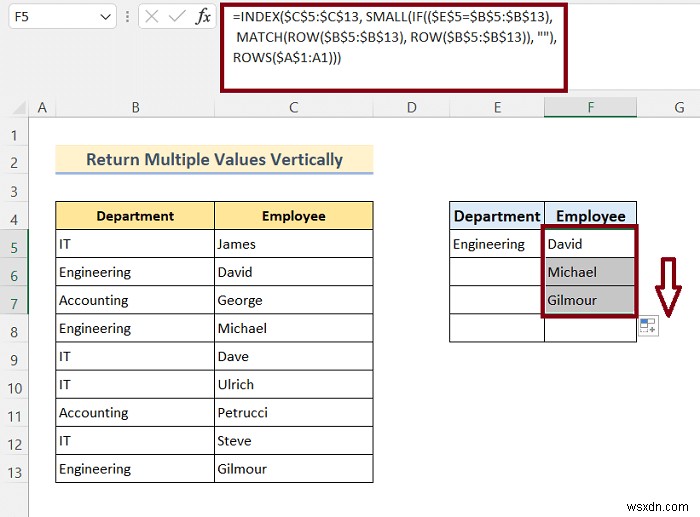 VLOOKUP कैसे करें और Excel में एकाधिक मान कैसे लौटाएं (8 तरीके)