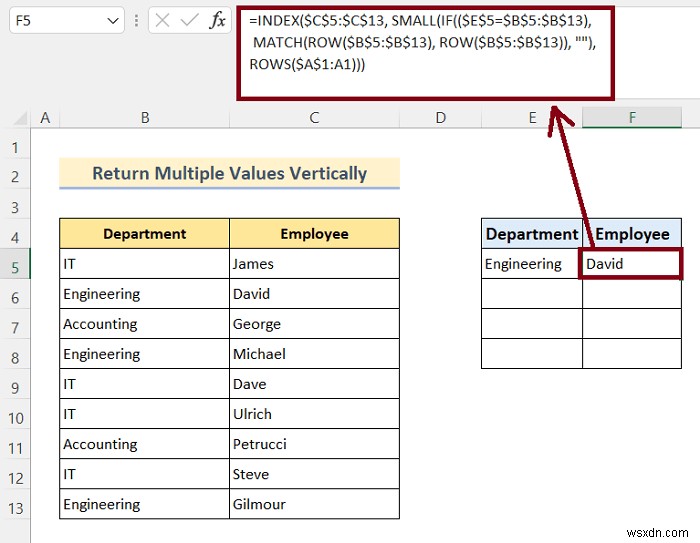 VLOOKUP कैसे करें और Excel में एकाधिक मान कैसे लौटाएं (8 तरीके)