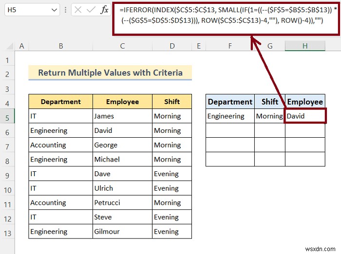 VLOOKUP कैसे करें और Excel में एकाधिक मान कैसे लौटाएं (8 तरीके)