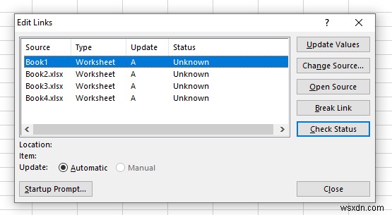 Excel में बाहरी लिंक कैसे निकालें