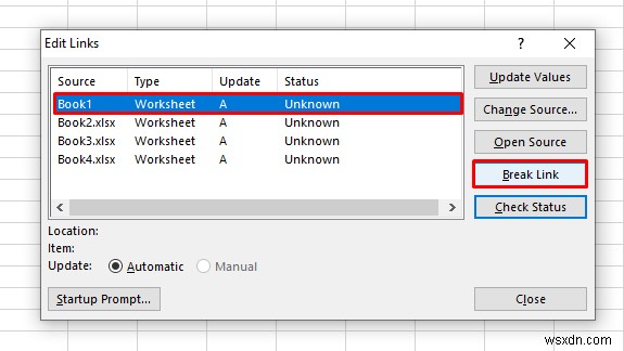 Excel में बाहरी लिंक कैसे निकालें