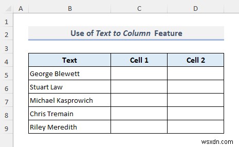 Excel में सेल कैसे विभाजित करें (5 आसान ट्रिक्स)