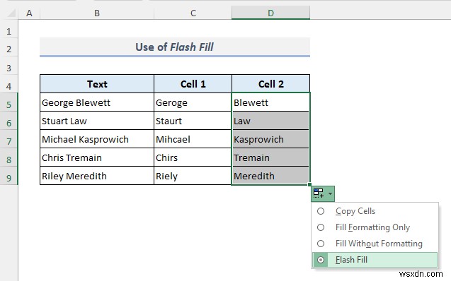 Excel में सेल कैसे विभाजित करें (5 आसान ट्रिक्स)