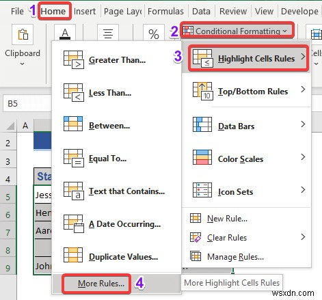 Excel में ब्लैंक सेल्स को हाईलाइट कैसे करें (4 उपयोगी तरीके)