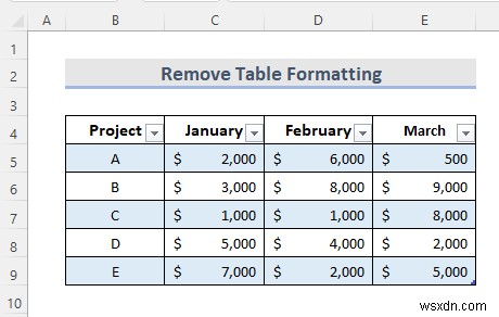 Excel में टेबल कैसे निकालें (6 तरीके)