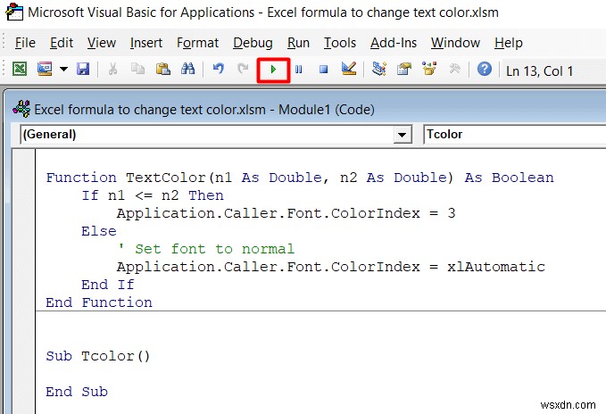 Excel में फ़ॉर्मूला के साथ टेक्स्ट का रंग कैसे बदलें (2 तरीके)