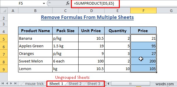 Excel में फॉर्मूला कैसे साफ़ करें (7+ तरीके)