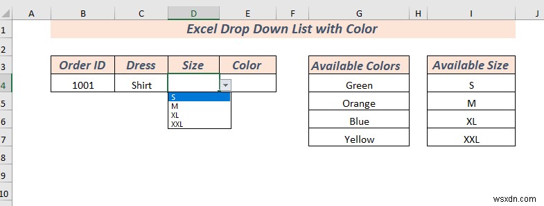 रंग के साथ एक्सेल ड्रॉप डाउन सूची कैसे बनाएं (2 तरीके)