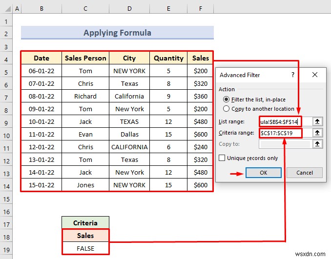 Excel में मानदंड श्रेणी के साथ उन्नत फ़िल्टर (18 अनुप्रयोग)