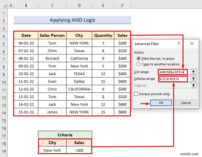 Excel में मानदंड श्रेणी के साथ उन्नत फ़िल्टर (18 अनुप्रयोग)