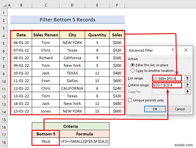Excel में मानदंड श्रेणी के साथ उन्नत फ़िल्टर (18 अनुप्रयोग)