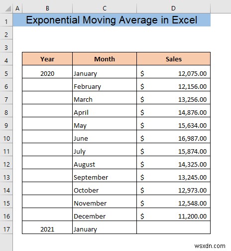 Excel में एक्सपोनेंशियल मूविंग एवरेज की गणना कैसे करें