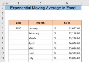 Excel में एक्सपोनेंशियल मूविंग एवरेज की गणना कैसे करें