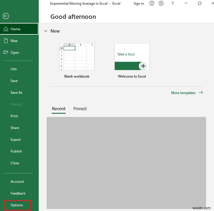 Excel में एक्सपोनेंशियल मूविंग एवरेज की गणना कैसे करें