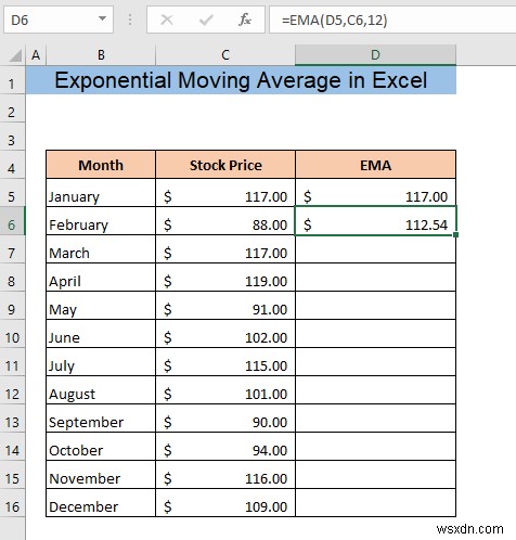Excel में एक्सपोनेंशियल मूविंग एवरेज की गणना कैसे करें