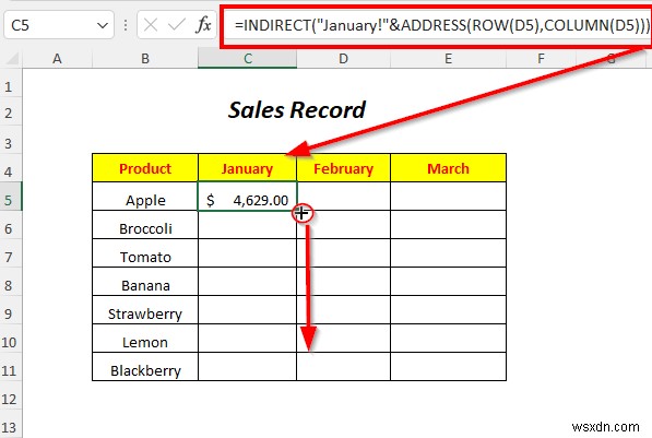 Excel में अप्रत्यक्ष पते का उपयोग कैसे करें (4 उदाहरण)