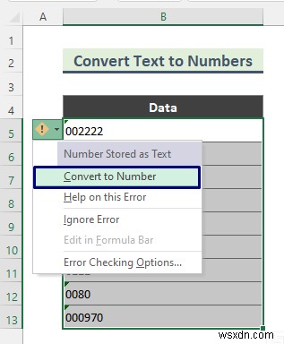 Excel से 0 कैसे निकालें (7 तरीके)