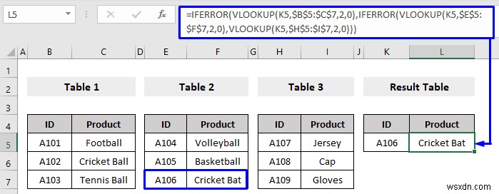 Excel में नेस्टेड VLOOKUP का उपयोग कैसे करें (3 मानदंड)