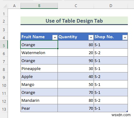 Excel में टेबल के रूप में फॉर्मेट कैसे निकालें