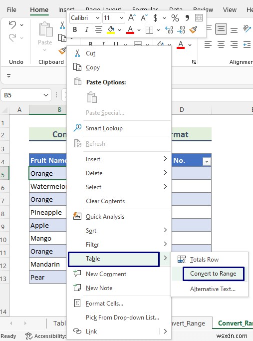 Excel में टेबल के रूप में फॉर्मेट कैसे निकालें