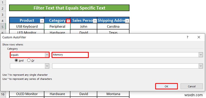 Excel में टेक्स्ट फ़िल्टर का उपयोग कैसे करें (5 उदाहरण)