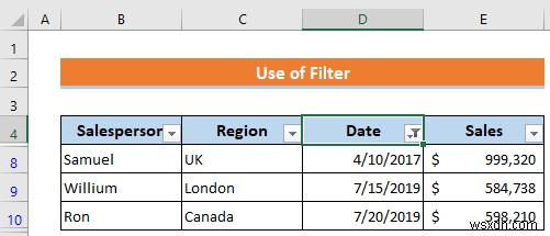 Excel में दिनांक के अनुसार कैसे फ़िल्टर करें (4 त्वरित तरीके)