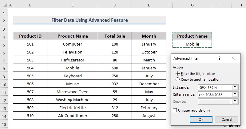 Excel में कस्टम फ़िल्टर कैसे करें (5 तरीके)