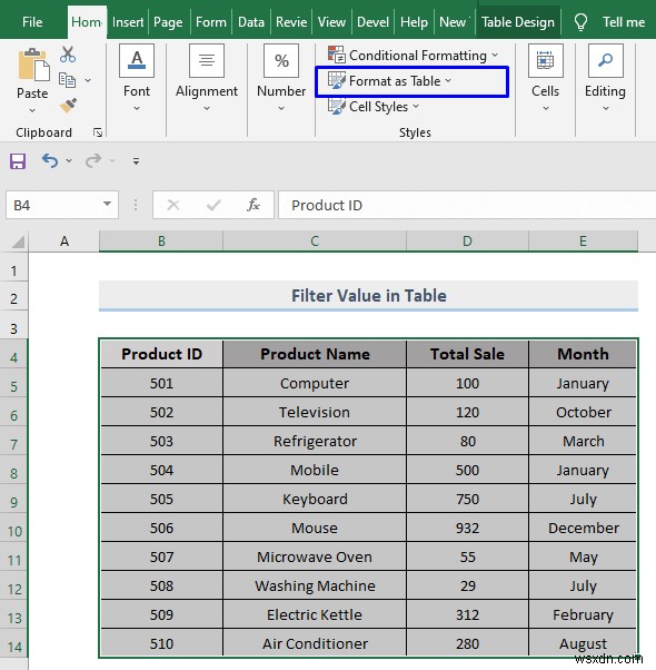 Excel में कस्टम फ़िल्टर कैसे करें (5 तरीके)