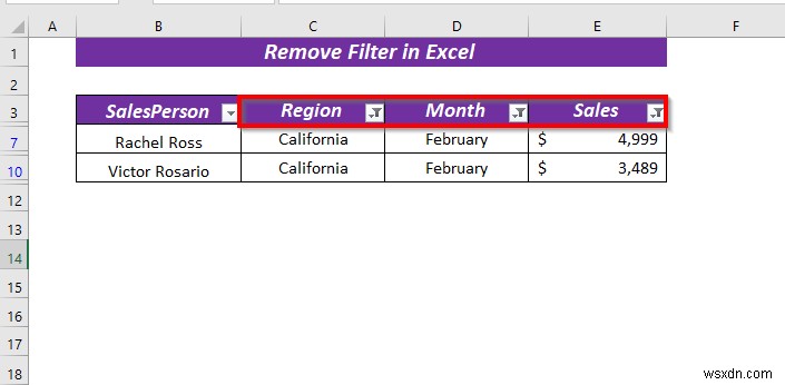 Excel में फ़िल्टर कैसे निकालें (5 आसान और त्वरित तरीके)