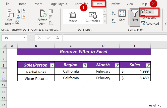 Excel में फ़िल्टर कैसे निकालें (5 आसान और त्वरित तरीके)