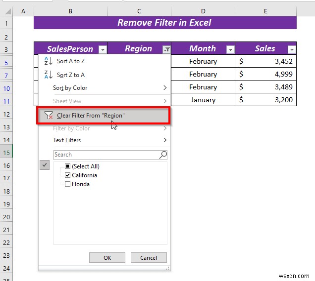 Excel में फ़िल्टर कैसे निकालें (5 आसान और त्वरित तरीके)