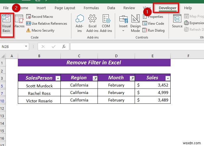 Excel में फ़िल्टर कैसे निकालें (5 आसान और त्वरित तरीके)