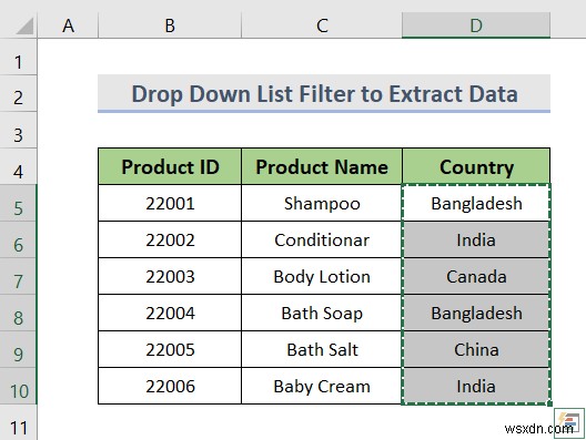 Excel में फ़िल्टर के साथ ड्रॉप डाउन सूची कैसे बनाएं (7 तरीके)