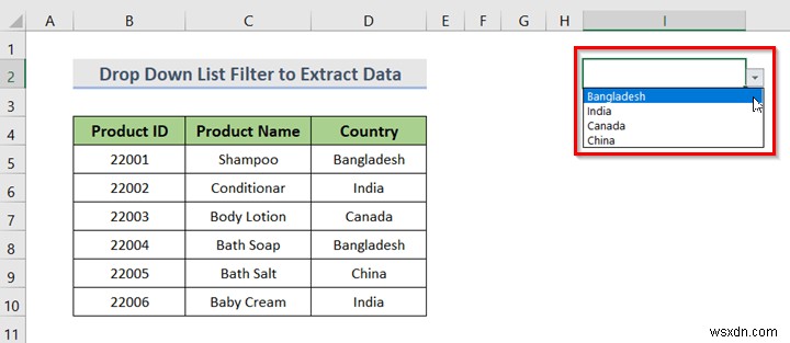 Excel में फ़िल्टर के साथ ड्रॉप डाउन सूची कैसे बनाएं (7 तरीके)