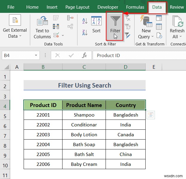 Excel में फ़िल्टर के साथ ड्रॉप डाउन सूची कैसे बनाएं (7 तरीके)