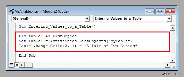 VBA के साथ एक्सेल टेबल का उपयोग कैसे करें (9 संभावित तरीके)