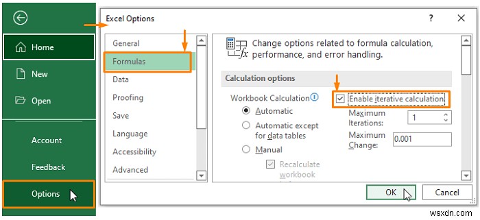 Excel में सर्कुलर संदर्भ की अनुमति कैसे दें (2 उपयुक्त उपयोगों के साथ)