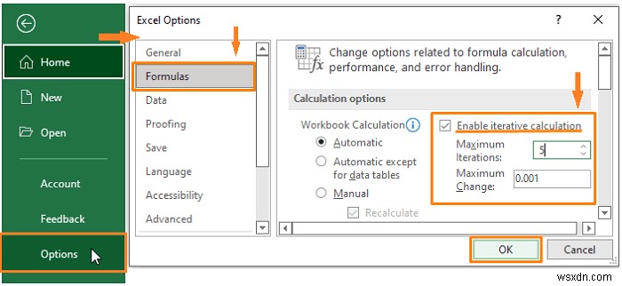 Excel में सर्कुलर संदर्भ की अनुमति कैसे दें (2 उपयुक्त उपयोगों के साथ)