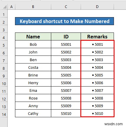 Excel में क्रमांकित सूची कैसे बनाएं (8 तरीके)