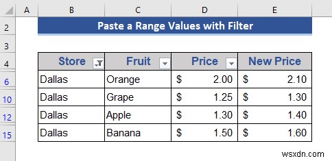 Excel में फ़िल्टर लागू होने पर कॉपी और पेस्ट कैसे करें