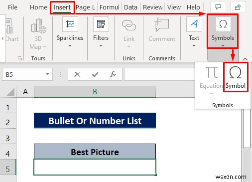 Excel में एक सेल के भीतर सूची कैसे बनाएं (3 त्वरित तरीके)