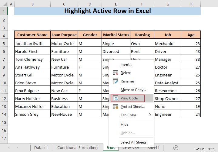 Excel में एक्टिव रो को हाईलाइट कैसे करें (3 तरीके)