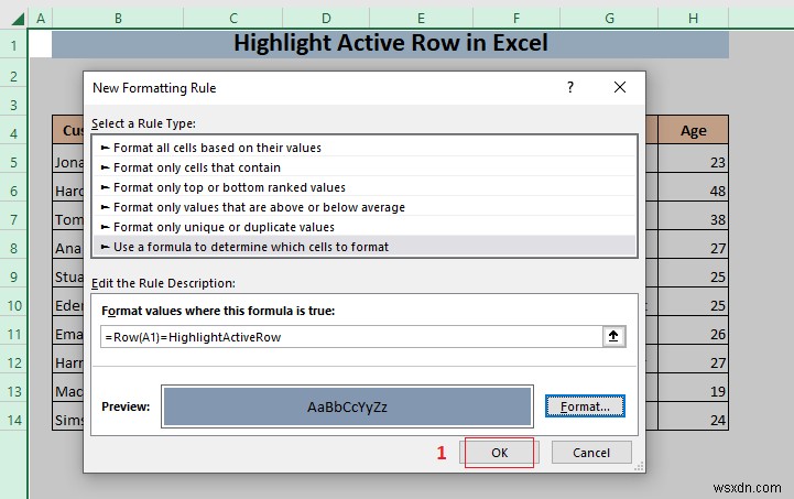 Excel में एक्टिव रो को हाईलाइट कैसे करें (3 तरीके)