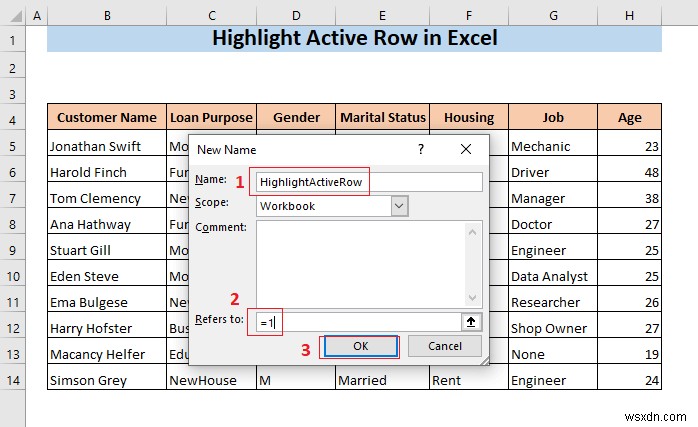 Excel में एक्टिव रो को हाईलाइट कैसे करें (3 तरीके)