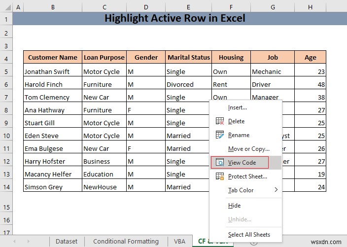 Excel में एक्टिव रो को हाईलाइट कैसे करें (3 तरीके)