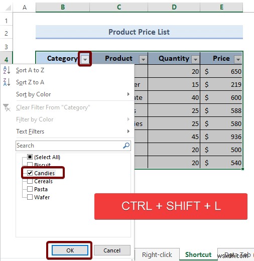 Excel में फ़िल्टर कैसे जोड़ें (4 तरीके)