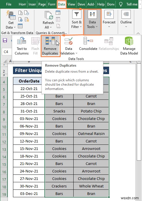 Excel में अद्वितीय मानों को कैसे फ़िल्टर करें (8 आसान तरीके)