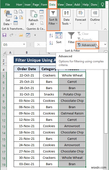 Excel में अद्वितीय मानों को कैसे फ़िल्टर करें (8 आसान तरीके)