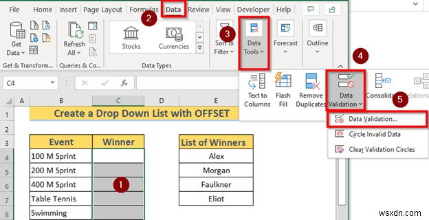 Excel OFFSET का उपयोग करके डायनामिक ड्रॉप डाउन सूची कैसे बनाएं (3 तरीके)